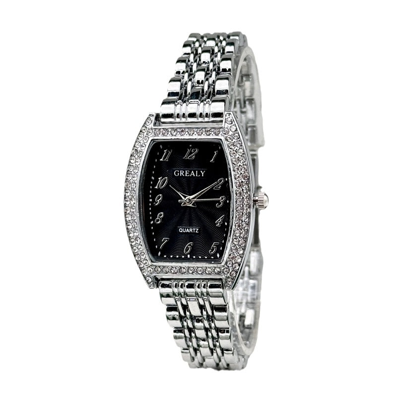 Diamond-Encrusted Quartz Watch