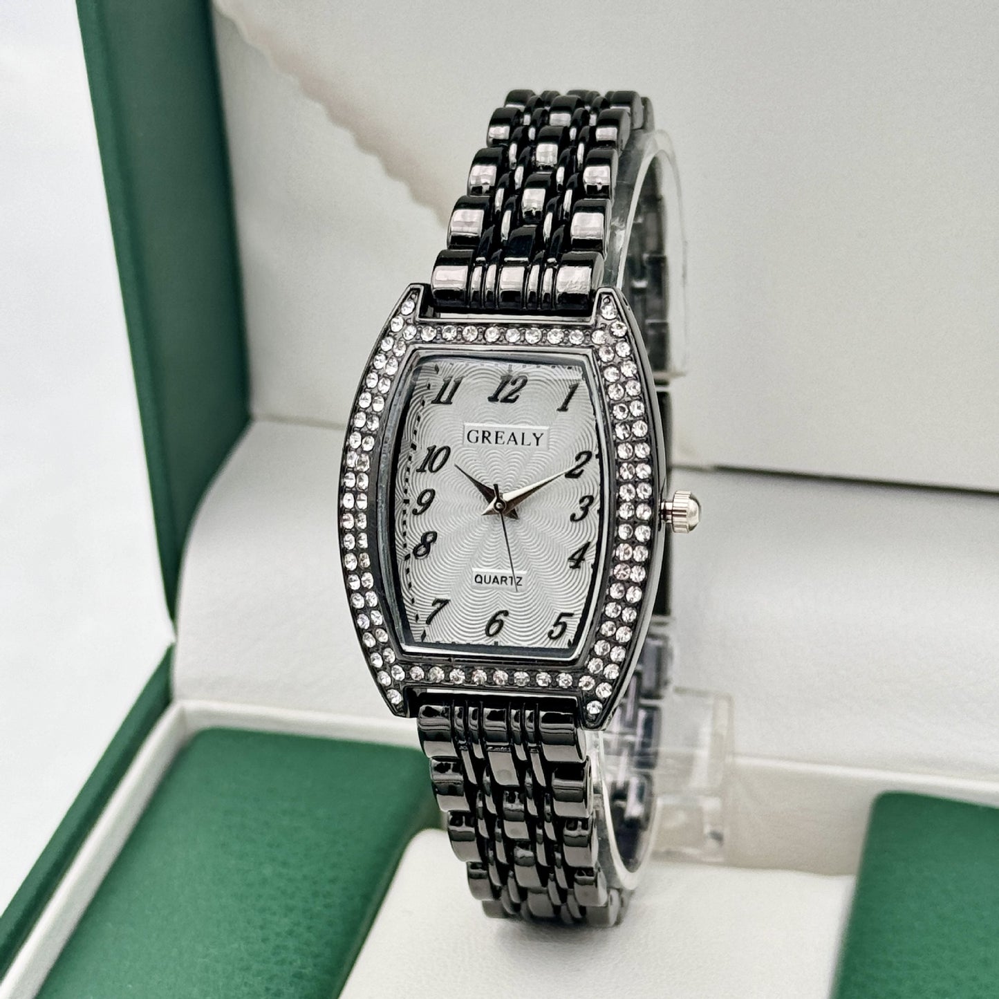 Diamond-Encrusted Quartz Watch