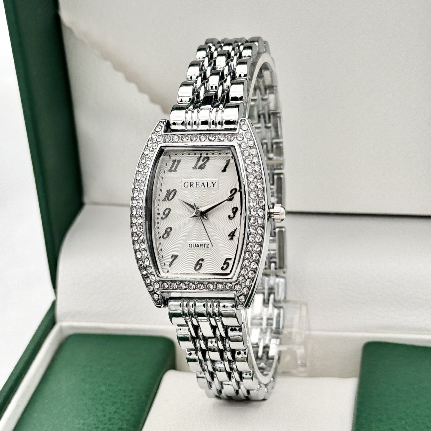 Diamond-Encrusted Quartz Watch
